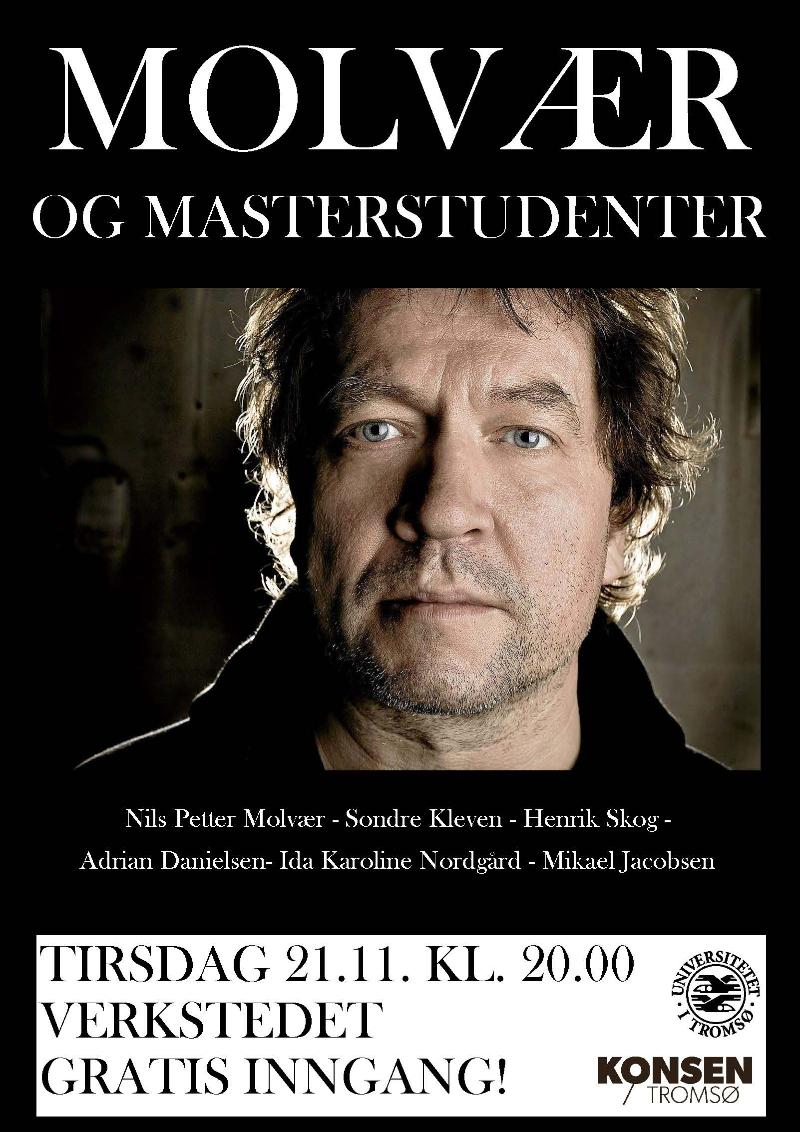 Plakat for konsert med Molværo g masterstudenter